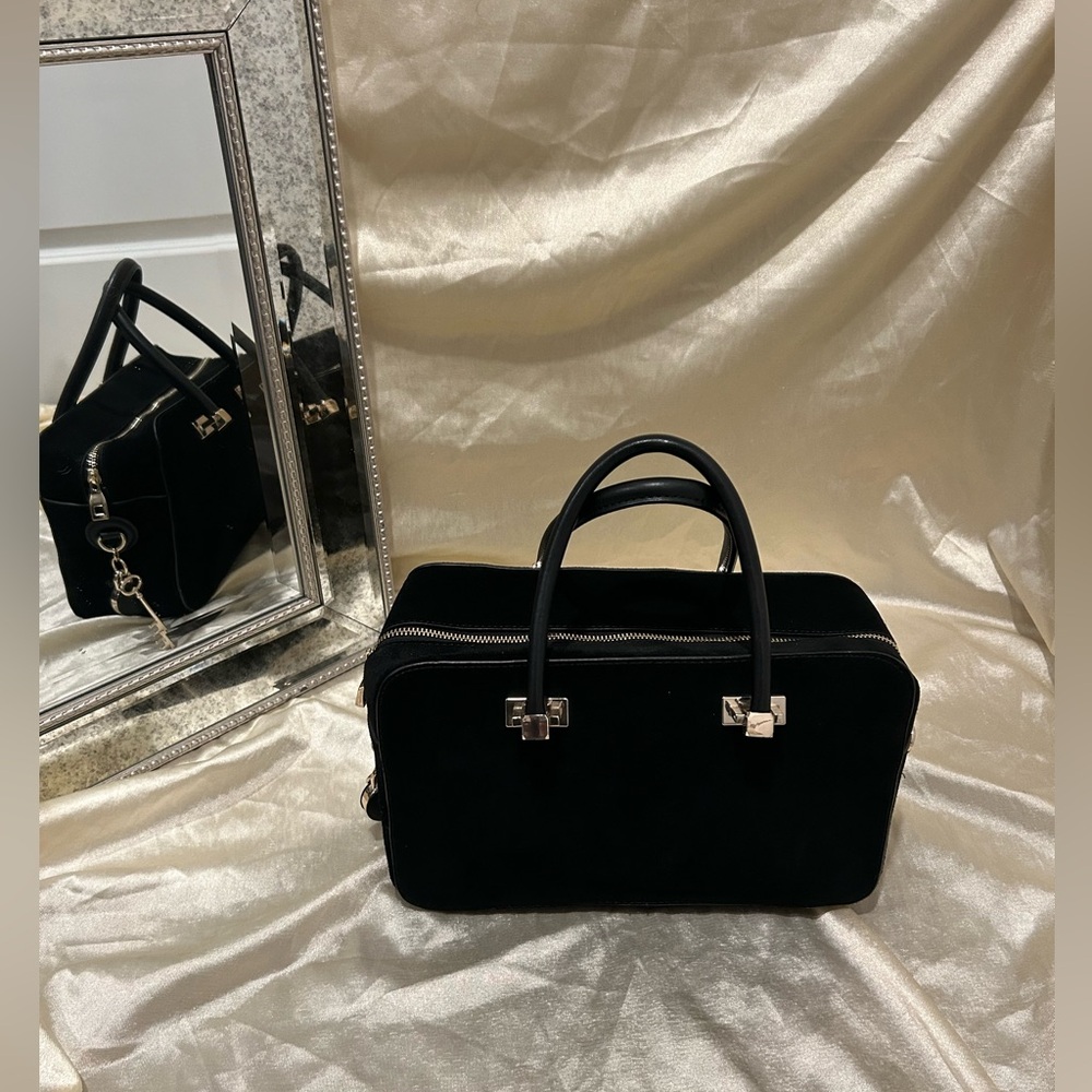 Zara Velvet Lock & Key Purse
